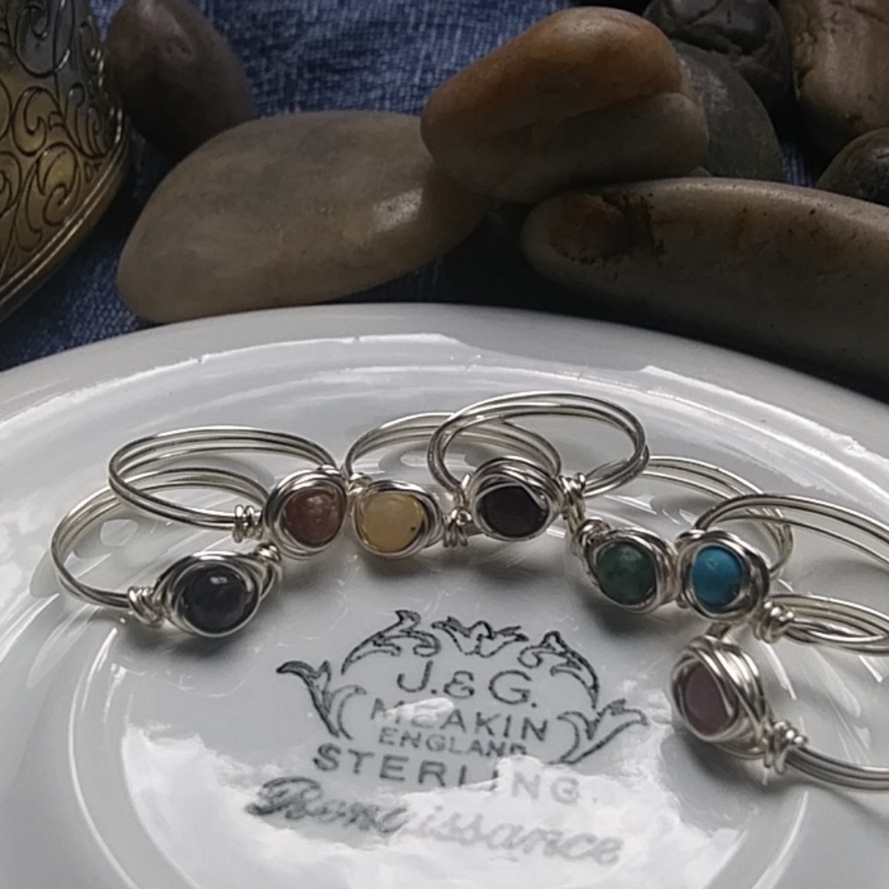 NWT Handmade Wire Wrapped Gemstone Ring - Picture 4 of 8